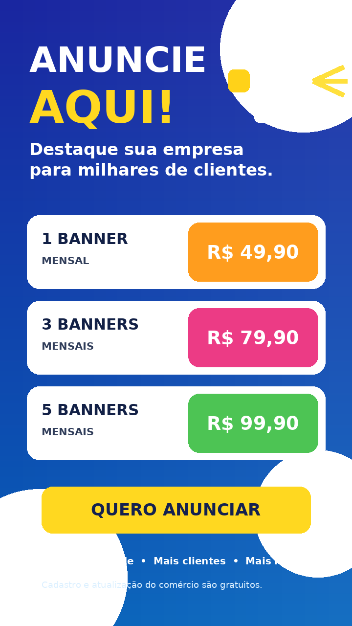 Anuncie aqui: banners mensais a partir de R$ 49,90